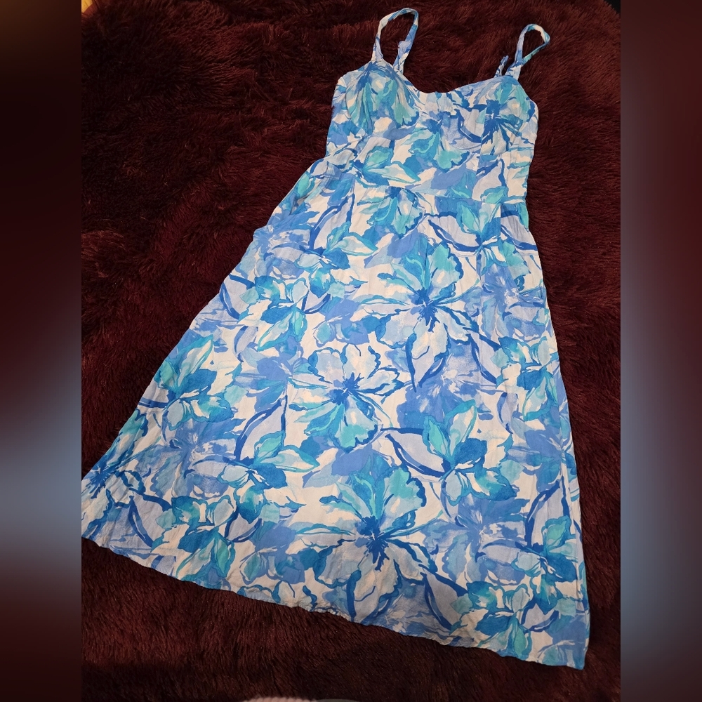 AUW Light Blue Floral Dress